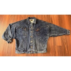 Vintage 70s Lee Rider Denim Jacket Mens Medium Made In USA 101-J Dark